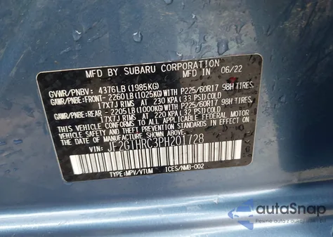 2023 Subaru Crosstrek Sport from USA, damaged, VIN JF2GTHRC3PH201728